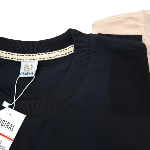تیشرت مردانه باکسی پنبه سوپر در رنگهای مختلف و سایزهای L تا 3XL سایز و رنگ XXLمشکی