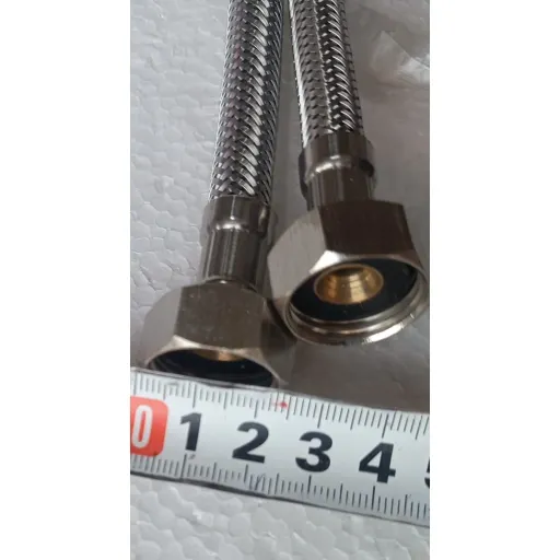 شلنگ تکپایه پیسوار 1/2 در m10 استیل 2 عددی گارانتی دار