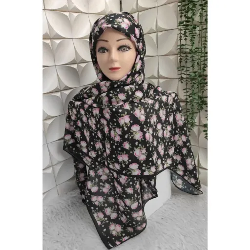 روسری نخی گلهای بهاری