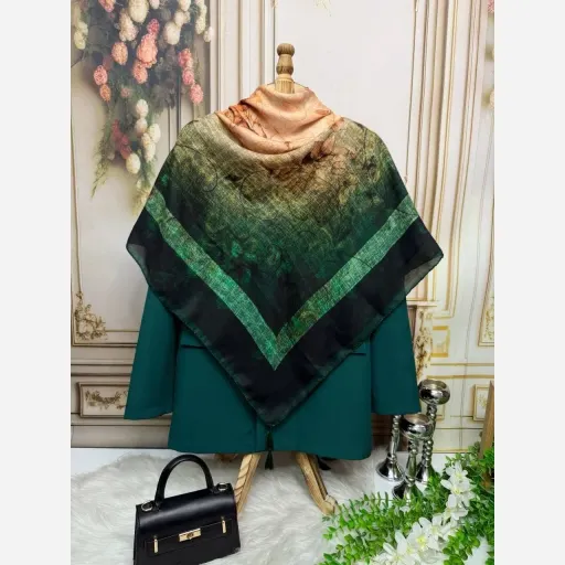 روسری نخ کاستوم اسکریبل لوتوس