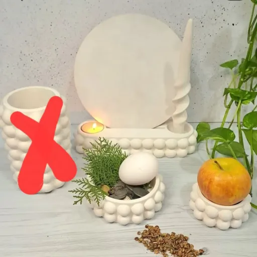 قالب سیلیکونی ظرف هفتسین سبزه پایه آینه
