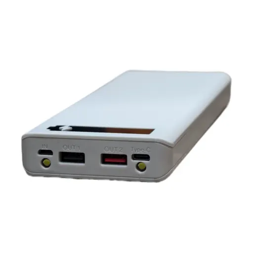 کیس و ماژول پاوربانک 18650 فنری 30 هزار 18 وات نمایشگر دار | رنگ مشکی
