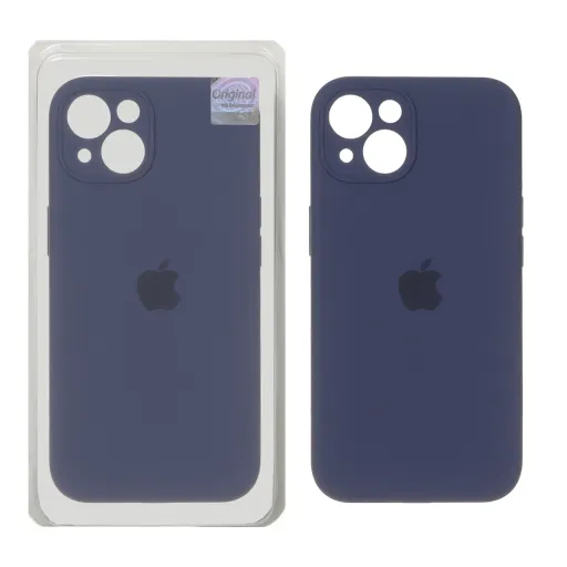 قاب سیلیکونی پاک کنی اورجینال مدل آیفون 13 و 14 - Apple iPhone 13 / iPhone 14 Master Quality Silicone Case رنگ سرمه ای