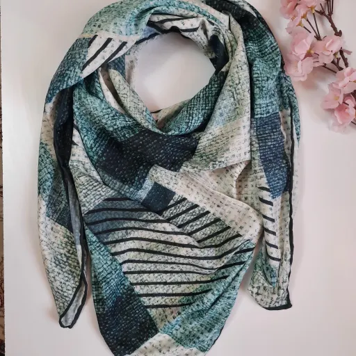 روسری قواره 130 نخی سیمارو کدP3457-3