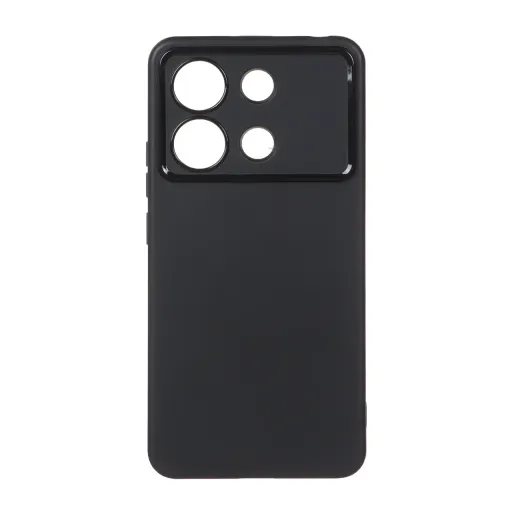 قاب طرح سیلیکون دور لنز براق Xiaomi Redmi Note 13 4G - مشکی