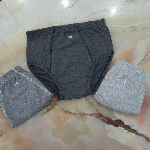شورت مردانه اسلیپ هفتی ملانژ باکیفیت سایز 2XL نقره ای