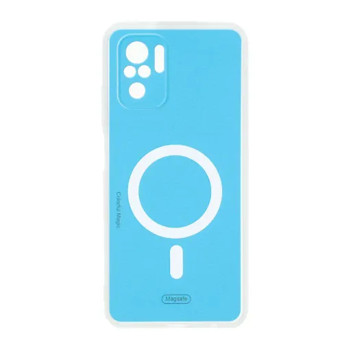 قاب Colorful Magic طرح مگ سیف محافظ لنزدار Xiaomi Redmi Note 10 4G / Redmi Note 10S / Poco M5S رنگ آبی