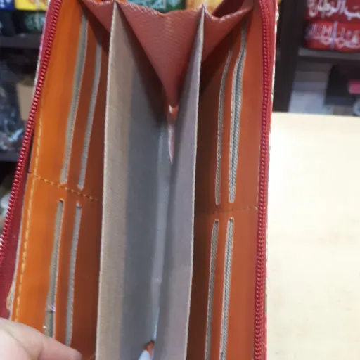 کیف پول بزرگ با طرح گل
