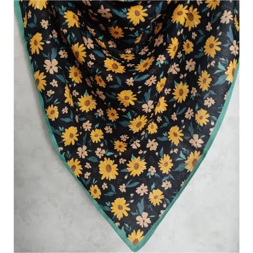 روسری مینی اسکارف گل بابونه(A4196)