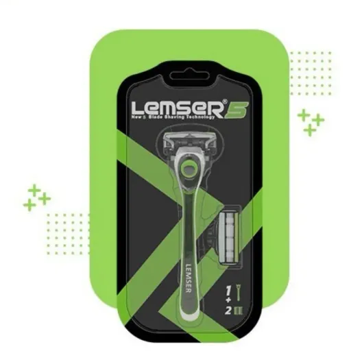تیغ اصلاح لمسر 5 لبه سیستمی قابل تعویض  lemser 2 Blade Shave Blade 