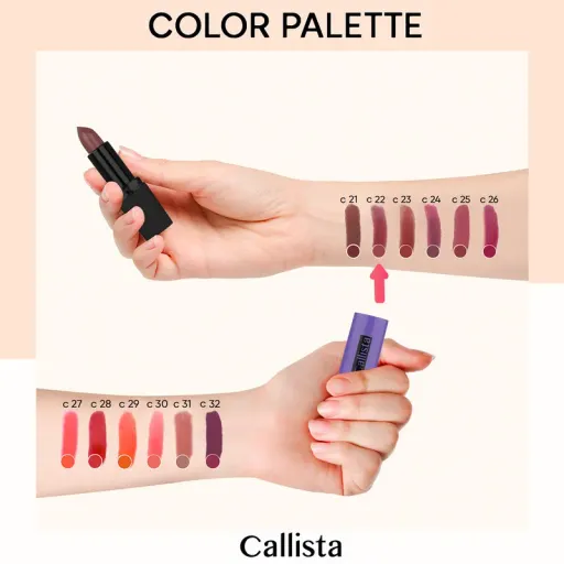 رژ لب جامد کالیستا سری Hydra Color شماره C22