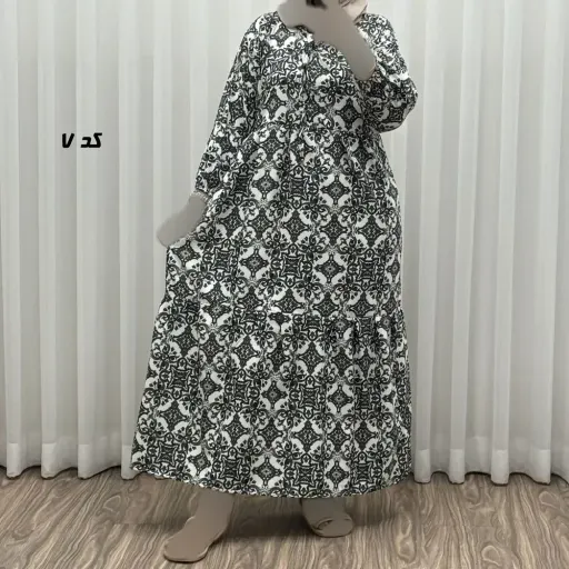 پیراهن زنانه فلور بوگاتی مدل لوزی فری سایز مناسب تا 44 با کمربند گزینه ها 6