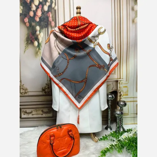 روسری نخ کاستوم نخ خالدار