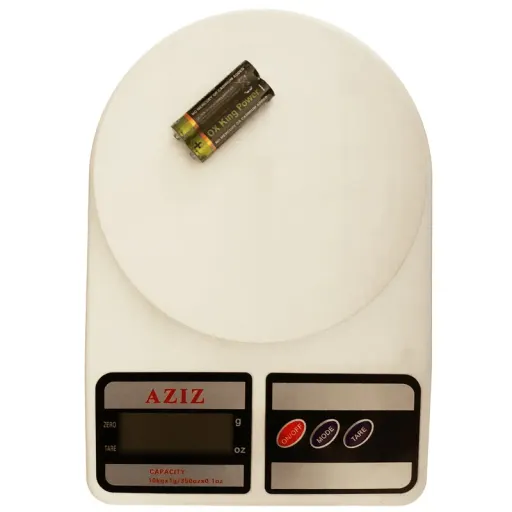 ترازوی آشپزخانه عزیز مدل SF-400 رنگ سفید