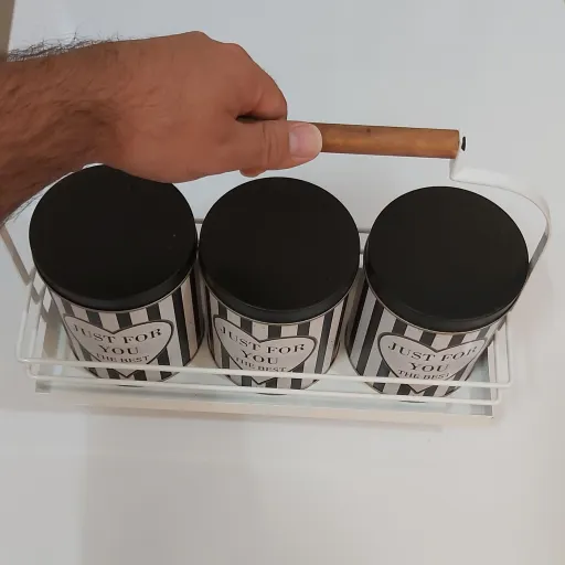 استند تکی پاسماوری سفید (فقط استند) دسته چوبی بدون بانکه
