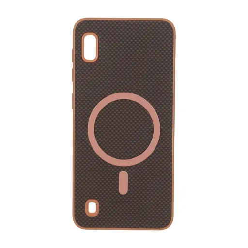 قاب مگ سیف سامسونگ طرح شطرنجی Magnet فلزی Samsung Galaxy A10 / M10 - قهوه ای
