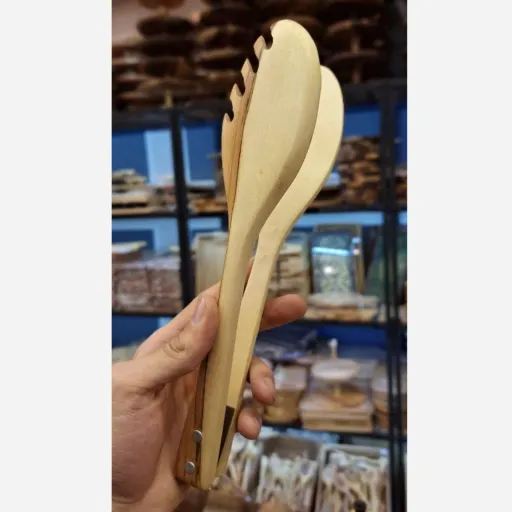 انبر سالاد چوبی