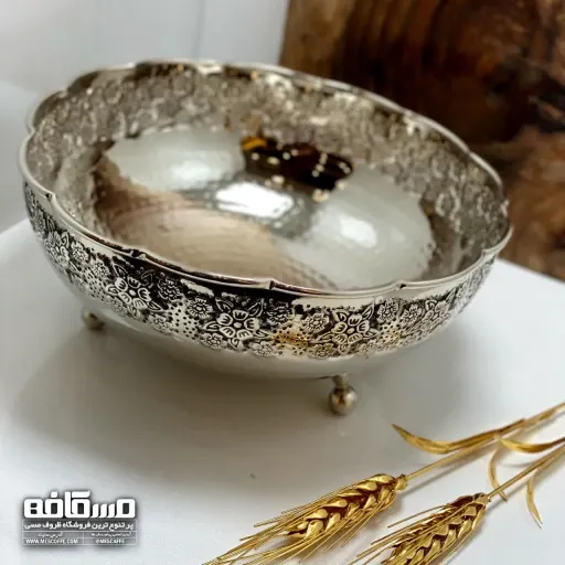 آجیل خوری سه پایه کروم(مدل گلبرگ/کد 1000)