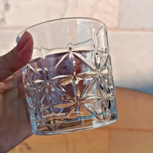 لیوان کوتاه طرح فلاور بلور زنگان