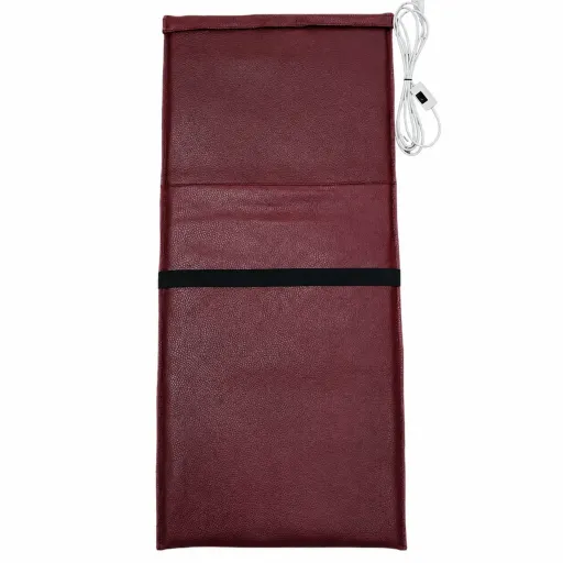 گرمایش صندلی کافه و رستوران (رنگ جیگری)(220 و 12 ولت) | مدل مدل 12 ولتی (برق خودرو)-دارای فندکی جهت اتصال به فندکی