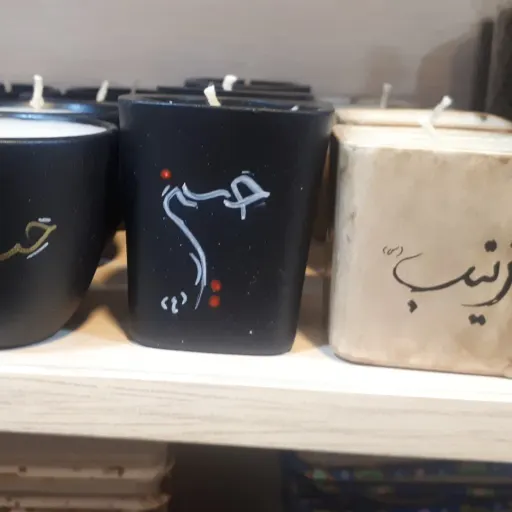شمع مذهبی مشکی سایز متوسط