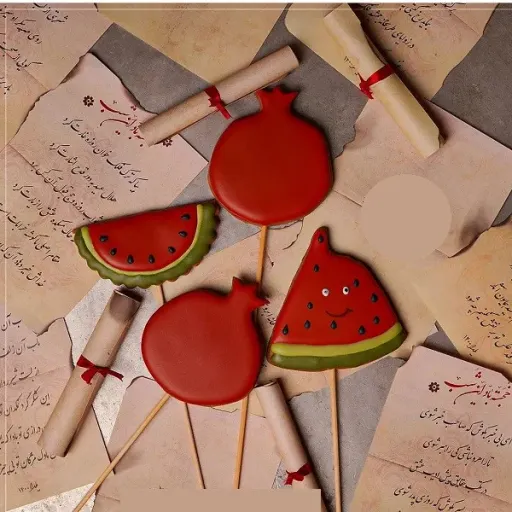 قالب شیرینی به گز مدل ست یلدایی مجموعه 6 عددی رنگ سفید