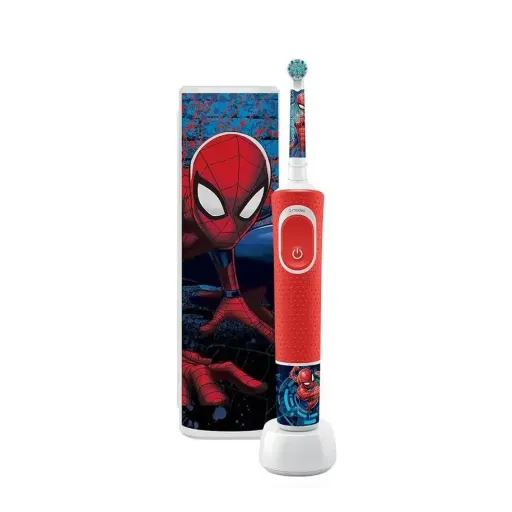 مسواک برقی اورال بی مدل اسپایدر من Oral B spider man قرمز (کیس محافظ)