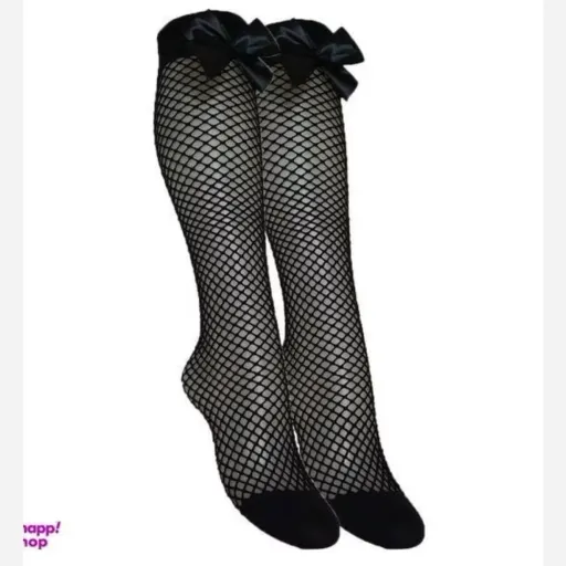 جوراب فیشنت لونه زنبوری anipa پاپیون دار تا زانو